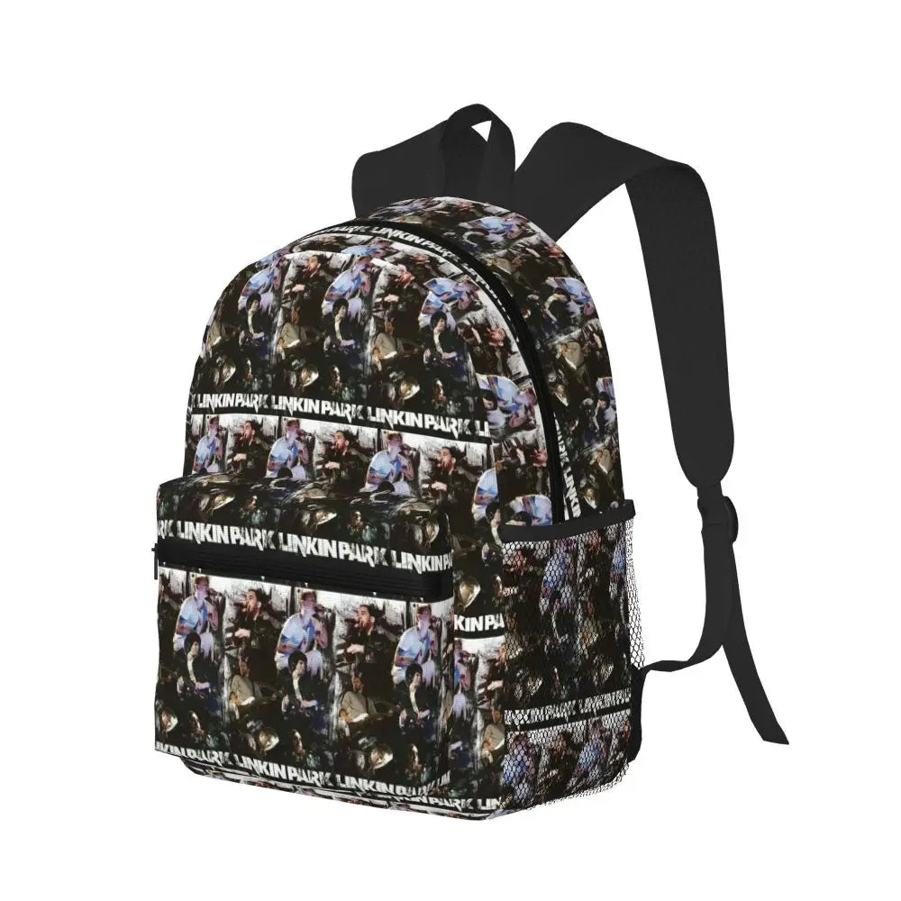 L-Linkin-S P-Park-S Band Mochila para estudiantes Mochila escolar Mochila de viaje para senderismo para niños y niñas Mochila de moda Bolsos de hombro