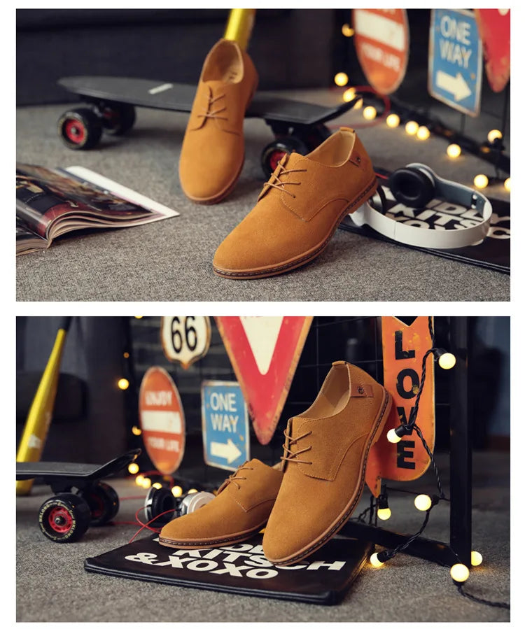 Zapatos de Cuero Nuevos 2026 para Hombre, Zapatos Oxford de Lujo para Hombre, Zapatos Casuales de Negocios de Cuero de Gamuza de Alta Calidad, Zapatos de Hombre