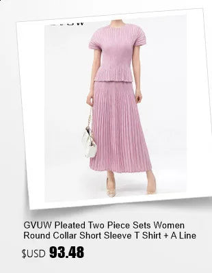 GVUW, vestido plisado para mujer, manga acampanada completa, línea A, volantes empalmados, cuello redondo, fiesta de noche, ropa elegante para mujer 17G4475