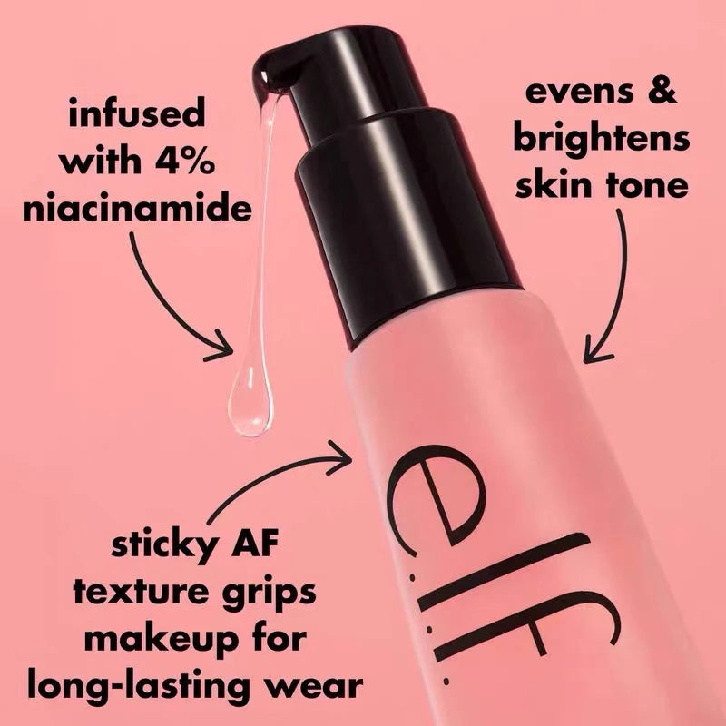 Elf Power Grip Primer crema Base Facial hidratante a base de Gel mejora la textura del maquillaje bálsamo labial ajuste Base en aerosol