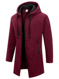Chaqueta cálida de lana con cremallera para hombre, sudaderas de manga larga con cremallera, chaqueta con capucha, abrigo, ropa de calle cálida, otoño e invierno