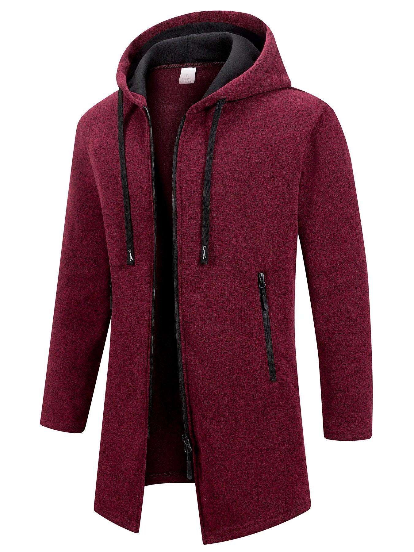 Chaqueta cálida de lana con cremallera para hombre, sudaderas de manga larga con cremallera, chaqueta con capucha, abrigo, ropa de calle cálida, otoño e invierno