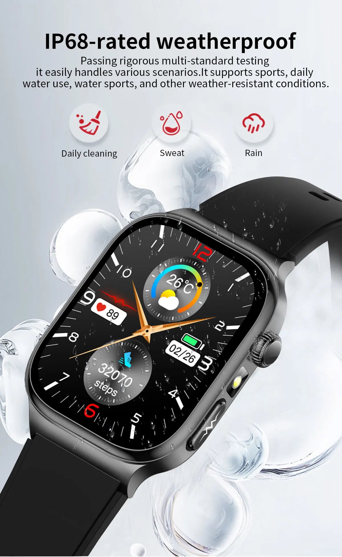 Nuevo Reloj Inteligente de Salud Nivel Hospitalario 2026 con Medición de Grasa Corporal, ECG, Oxígeno en Sangre, Presión Arterial, Pantalla AMOLED HD, Llamadas y Funciones Deportivas para Hombre