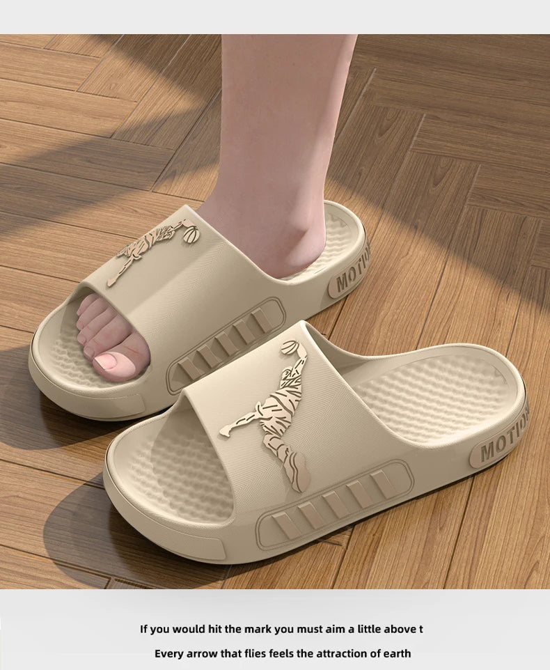 Zapatillas de hombre para uso al aire libre, casa de verano, ducha de suela gruesa, deportes antideslizantes, zapatillas frescas para refrescar