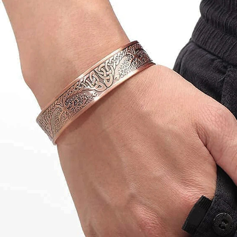 Pulsera magnética de cobre puro para hombres, imanes ajustables para artritis, brazalete para mujeres, terapia, brazaletes de energía para la salud, triangulación de envíos/al por mayor