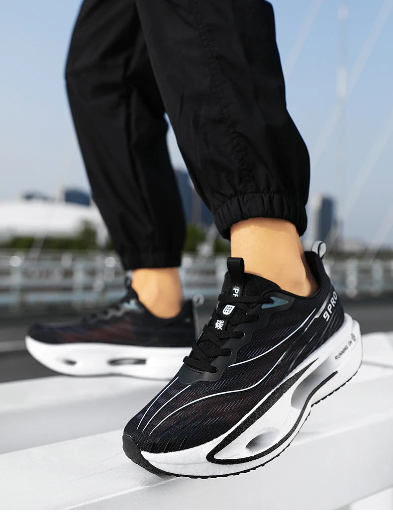    Zapatillas de Running Marathon para Hombre, con Placa de Carbono, Casuales, Transpirables, para Tenis, Deportivas, Ligeras, para Mujer