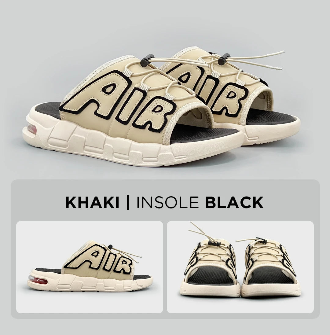Zapatillas de Hombre con diseño de cojín de aire, novedad de verano, Zapatillas deportivas antideslizantes suaves de PVC para Hombre, Chanclas para Hombre