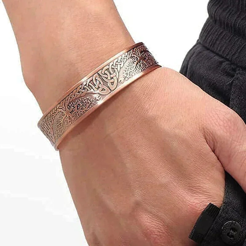 Pulsera magnética de cobre puro para hombres, imanes ajustables para artritis, brazalete para mujeres, terapia, brazaletes de energía para la salud, triangulación de envíos/al por mayor