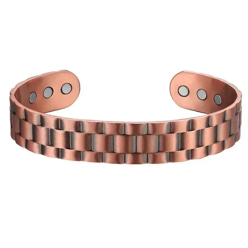 Pulsera magnética de cobre puro para hombres, imanes ajustables para artritis, brazalete para mujeres, terapia, brazaletes de energía para la salud, triangulación de envíos/al por mayor