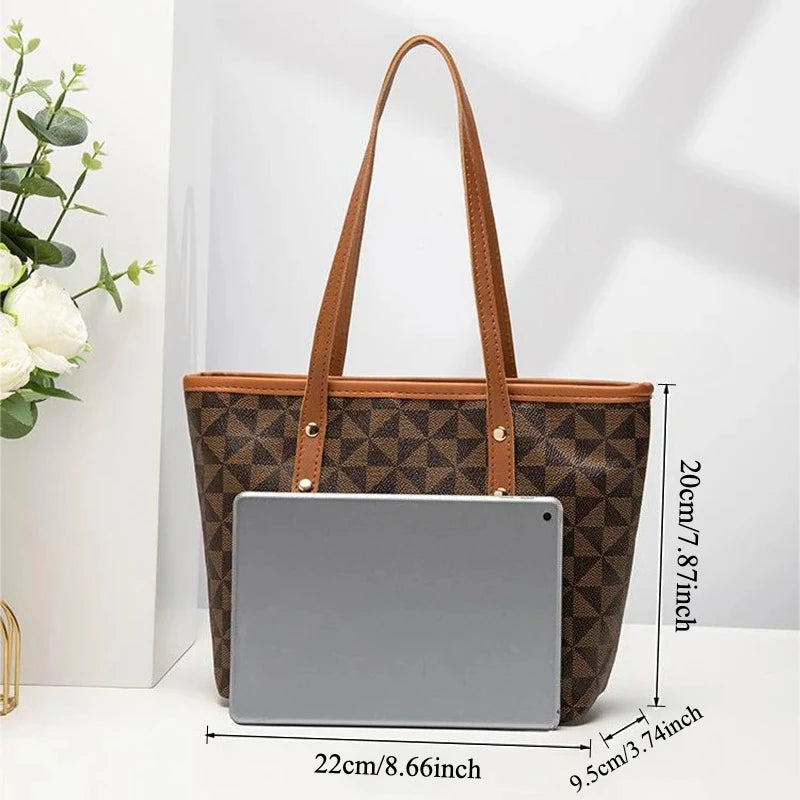 Bolso de Hombro de Gran Capacidad, Bolso de Mano de Cuero PU para Mujer, para Viajes Diarios y Uso Casual, Bolso Tote Versátil