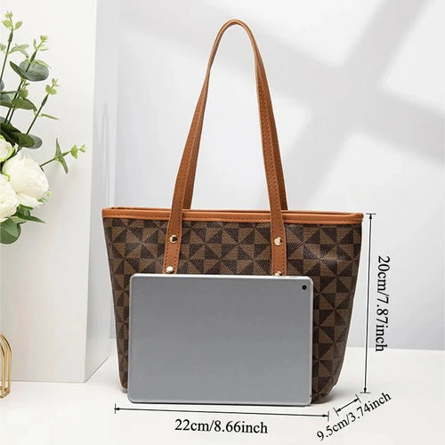 Bolso de Hombro de Gran Capacidad, Bolso de Mano de Cuero PU para Mujer, para Viajes Diarios y Uso Casual, Bolso Tote Versátil