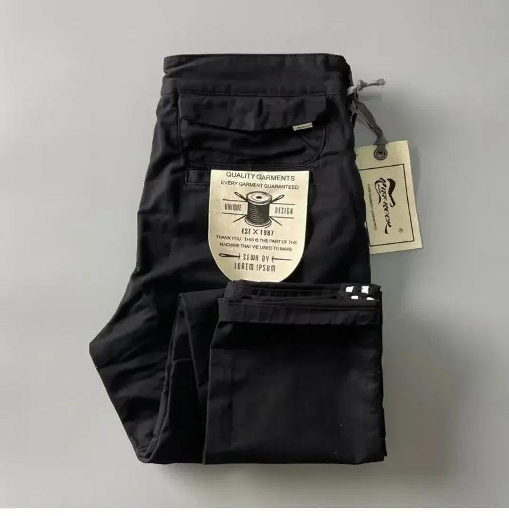 Pantalones Cargo resistentes de algodón puro de estilo americano para hombres, calzado informal de pierna recta holgada antisuciedad y antidesgaste
