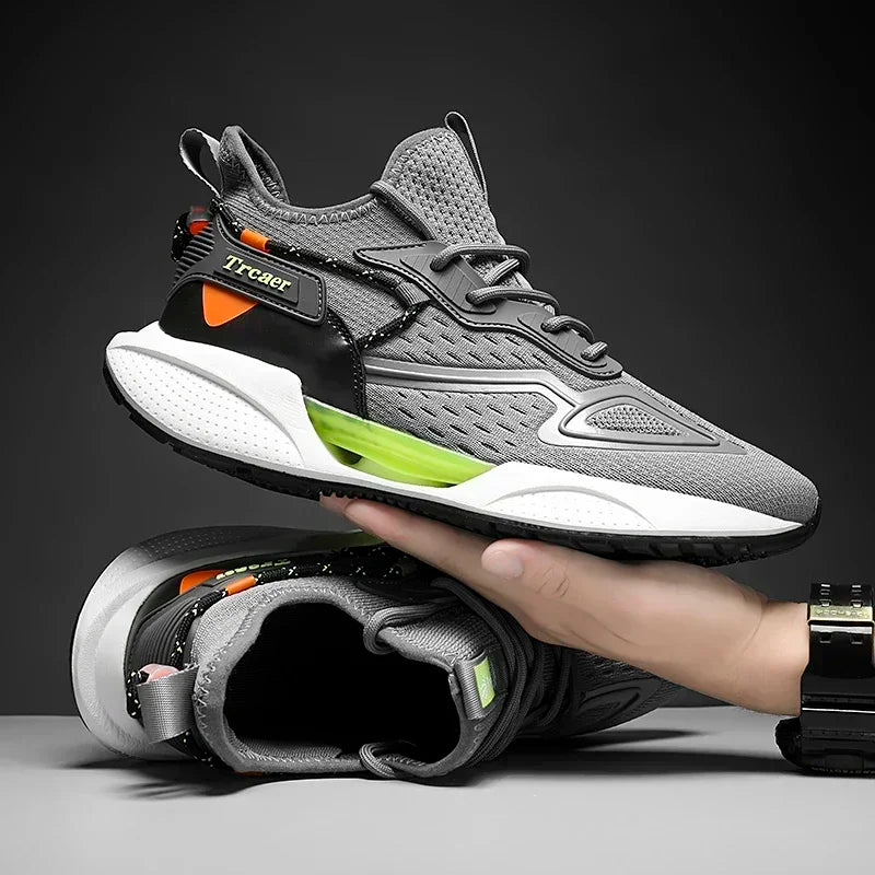 Zapatillas de deporte para hombre, zapatillas para correr de alta calidad con zapato de palomitas de maíz, cómodas zapatillas Unisex para correr, caminar, tenis informales, transpirables y ligeras