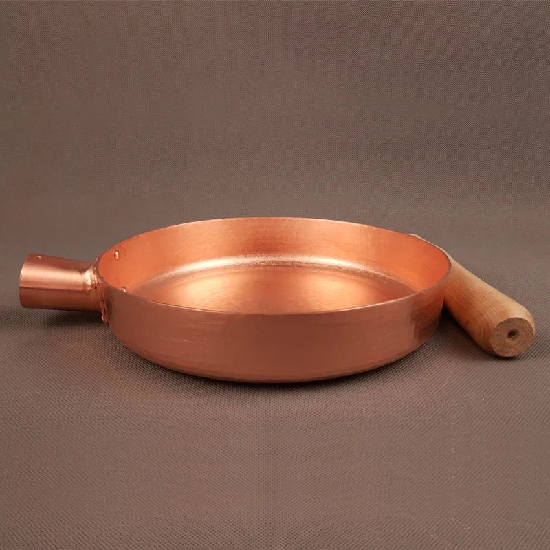 Sartén de cobre de transferencia de calor rápida, sartén antiadherente gruesa de 2mm, Compatible con inducción, olla de cocina de cobre puro 100% forjada a mano