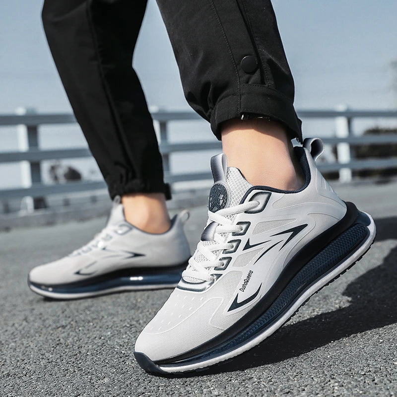 Zapatillas de deporte al aire libre para parejas, zapatos transpirables antideslizantes con amortiguación para correr en carretera, zapatos deportivos para correr para hombres, zapatos informales ligeros para hombres