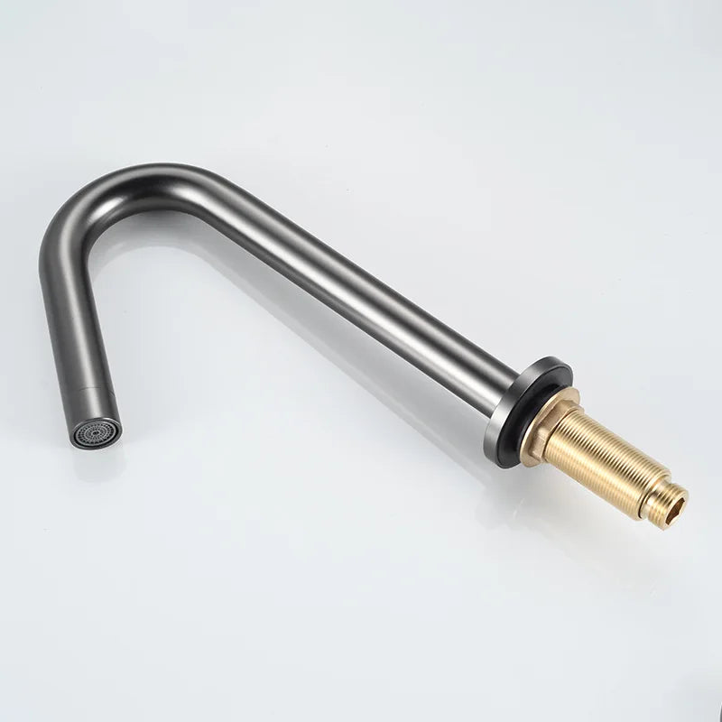 Grifo de baño de agua fría y caliente con cuerpo de cobre, juego de 2 piezas, grifo mezclador para lavabo