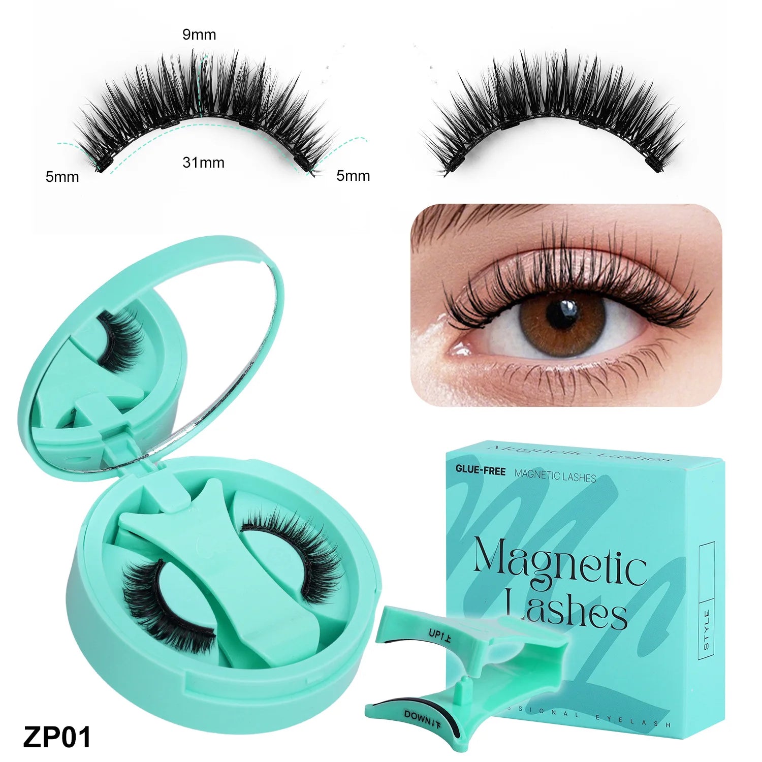 Magnetic Fake Eyelashes Set – Reusable 3D, No Glue, Waterproof
