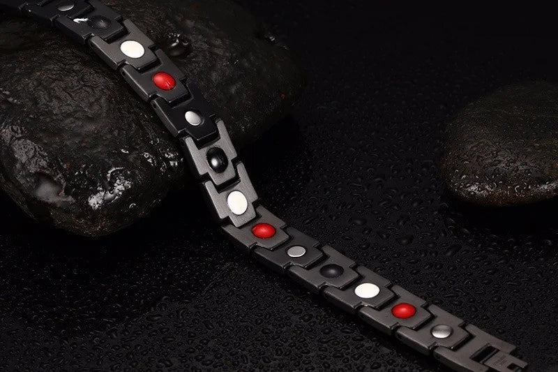 Gran oferta, pulsera de lujo a la moda para la salud, pulsera de energía para hombres, pulseras biomagnéticas antifatiga y antiradiación de acero inoxidable, joyería