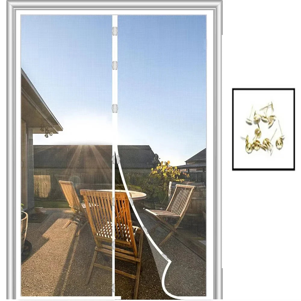 Mosquitero Magnético para Puerta y Ventana – Cierre Automático, Sin Perforaciones, 90/100cm