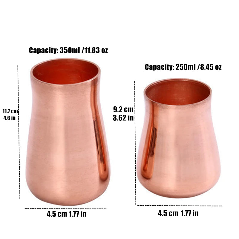 Taza de latón de cobre puro, cerveza, leche, cáliz, taza de desayuno, vajilla de Moscú