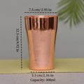 Taza de leche y cerveza de cobre puro hecha a mano, mango tejido, agua gruesa, mula de Moscú, taza de 400 ml, postre, café, vasos, regalos para parejas