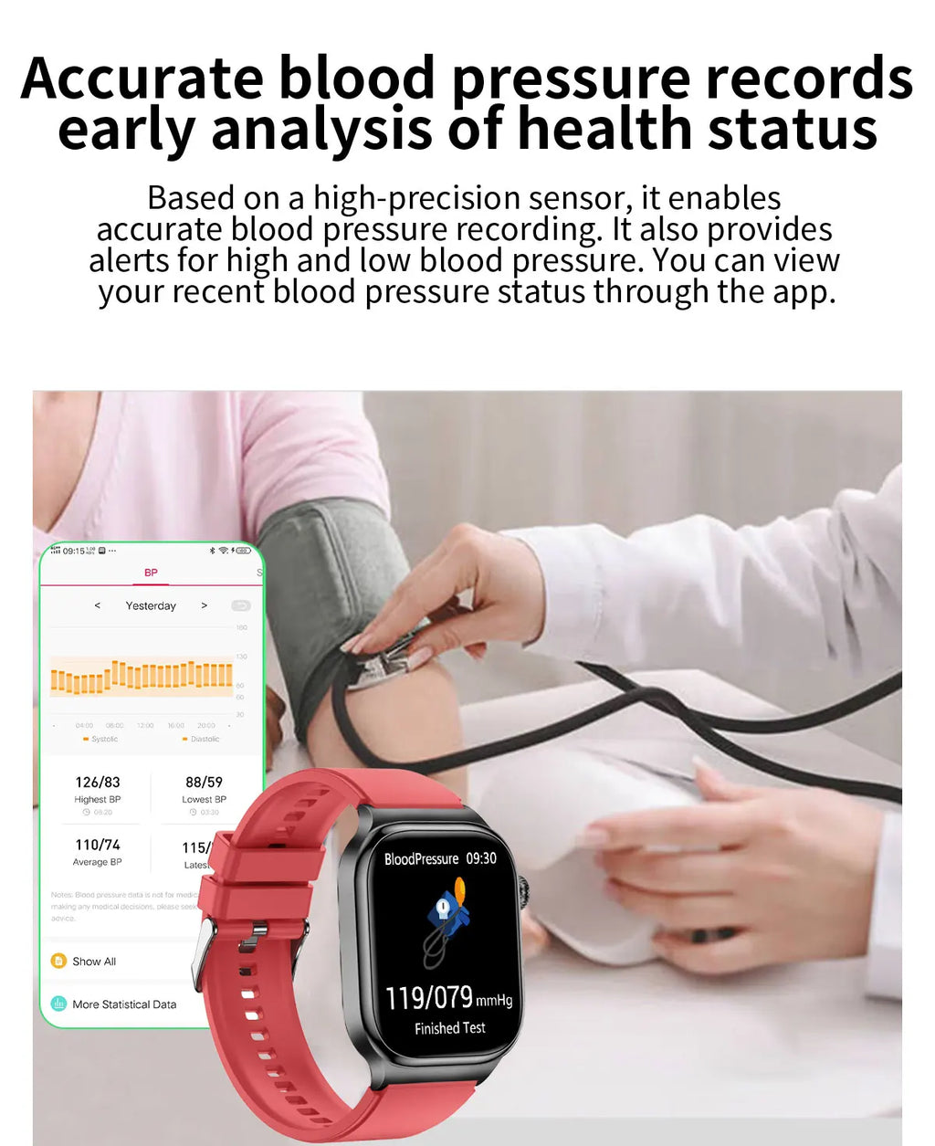 Nuevo Reloj Inteligente de Salud Nivel Hospitalario 2026 con Medición de Grasa Corporal, ECG, Oxígeno en Sangre, Presión Arterial, Pantalla AMOLED HD, Llamadas y Funciones Deportivas para Hombre