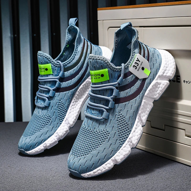 2025 zapatos para hombre, zapatillas transpirables para correr para hombre, zapatos de malla cómodos y ligeros para exteriores, zapatillas para caminar Unisex para mujer