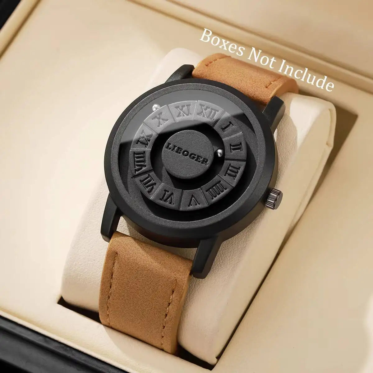 Relojes deportivos con suspensión magnética para hombre, relojes de pulsera de cuarzo informales para hombre, reloj Masculino (sin caja)