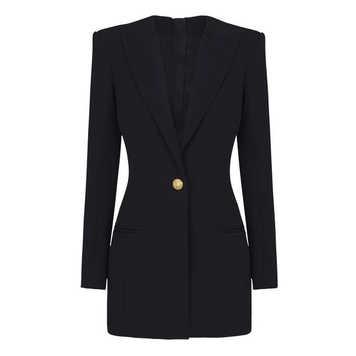 Primavera y otoño nueva moda de alto grado sólido de manga larga Delgado temperamento de viaje social vestido de moda de mujer Blazer