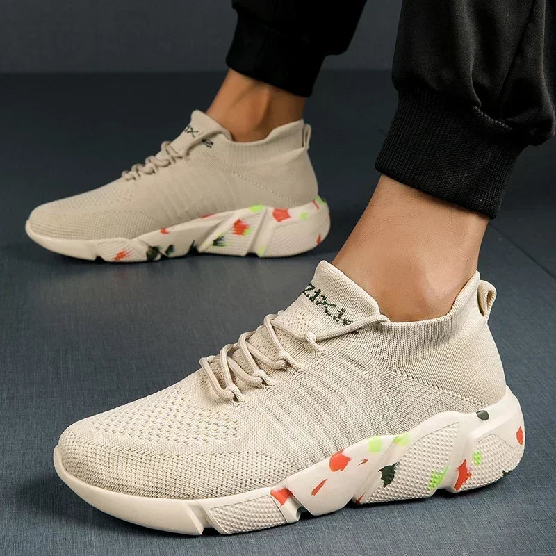 Zapatillas de deporte para hombre, zapatos para mujer, calcetines de tendencia de tenis, zapatos para caminar, mocasines, transpirables, informales, para correr, verano, verde, talla grande 35-47