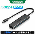Hub USB 3.0 UGREEN 4 Puertos – 5Gbps, USB-C, Compatible con Mac, PC, Xbox, PS5