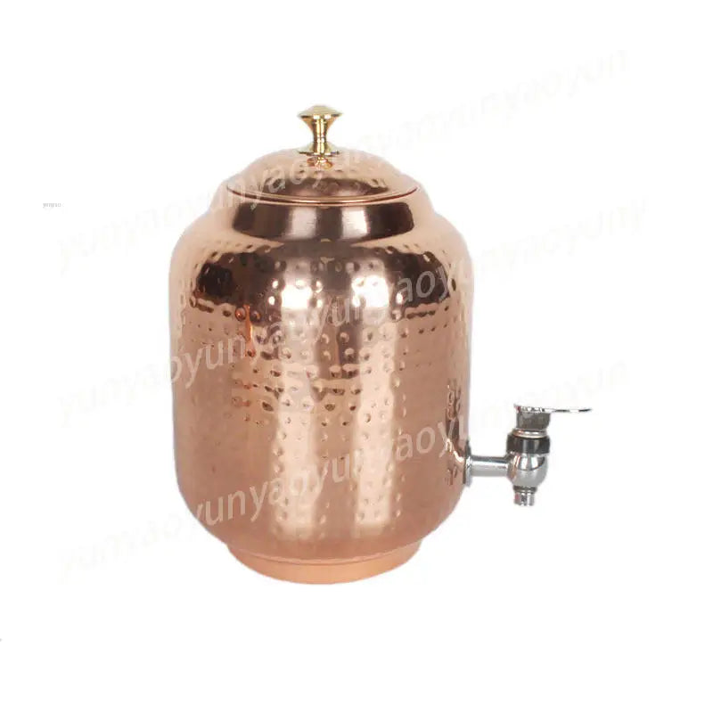 Vintage Southeast Asian Handmade Copper Water Pitcher for Serving Cold Water in Dining Rooms and Bars