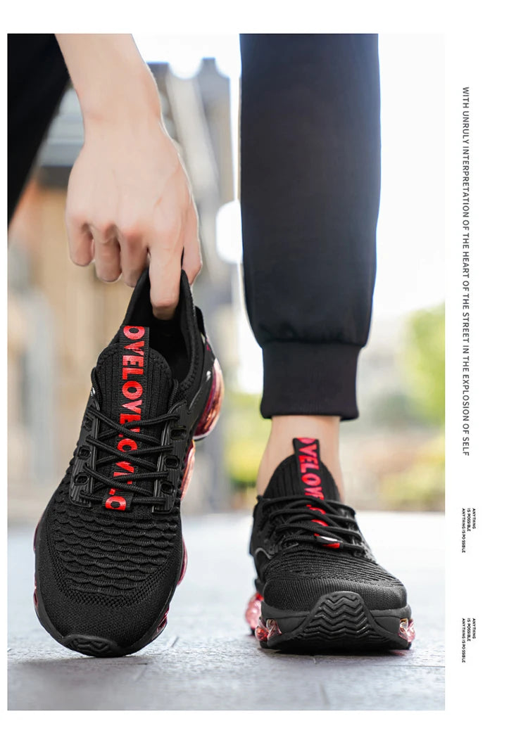 Zapatillas de deporte informales para hombre, zapatos de carrera de entrenador de lujo transpirables, mocasines de moda, zapatos para correr para hombre