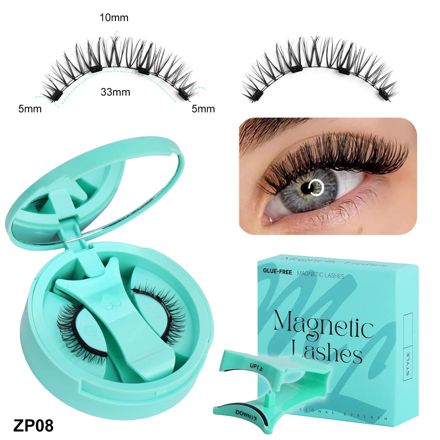 Magnetic Fake Eyelashes Set – Reusable 3D, No Glue, Waterproof