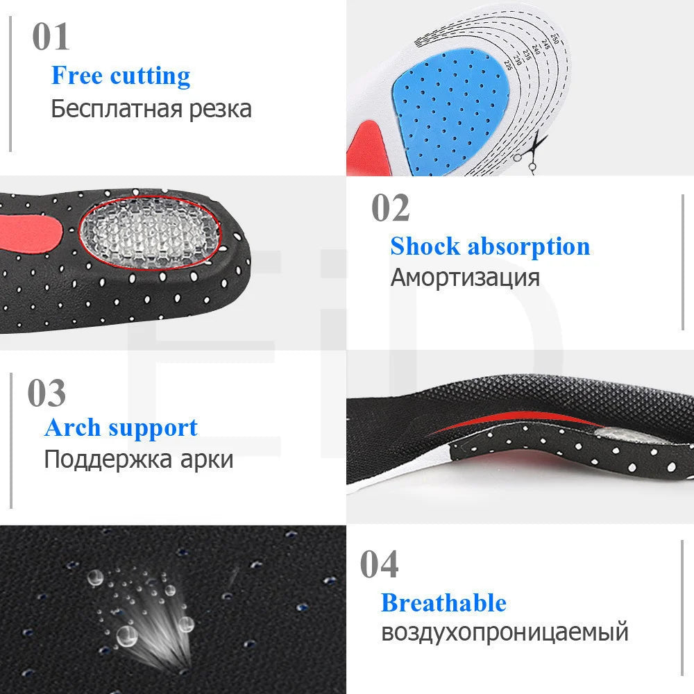 Almohadilla deportiva de Gel de silicona para zapatos, soporte para ARCO, espesamiento, absorción de impacto, almohadilla para zapatos de baloncesto y fútbol, plantilla suave de silicona Unisex