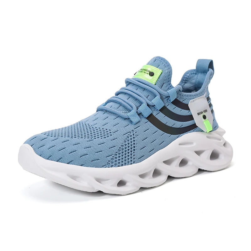 Zapatillas de deporte de malla para hombre, Calzado cómodo y ligero para senderismo al aire libre, transpirable, a la moda, zapatos informales para correr, Tenis