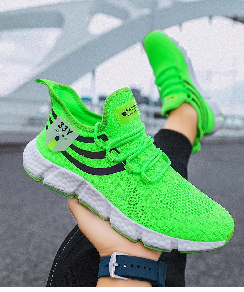 2025 zapatos para hombre, zapatillas transpirables para correr para hombre, zapatos de malla cómodos y ligeros para exteriores, zapatillas para caminar Unisex para mujer