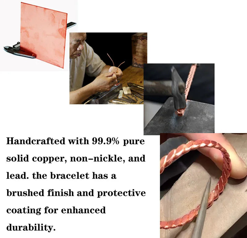 Pulsera magnética de cobre puro para hombres, imanes ajustables para artritis, brazalete para mujeres, terapia, brazaletes de energía para la salud, triangulación de envíos/al por mayor