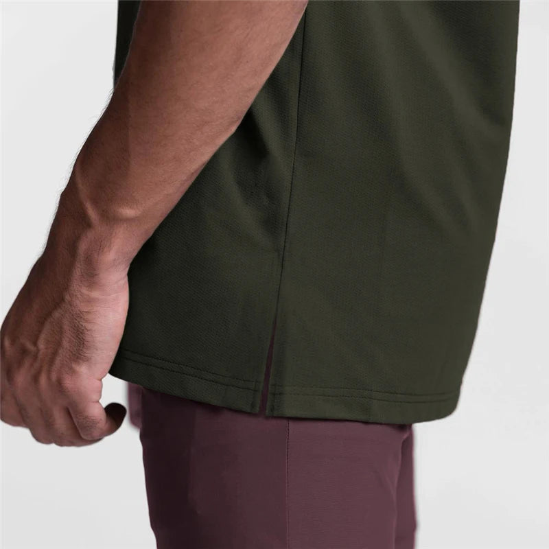 Chaleco de gimnasio de malla de verano para hombre, camiseta sin mangas deportiva holgada de secado rápido para ejercicio físico, camiseta sin mangas para culturismo