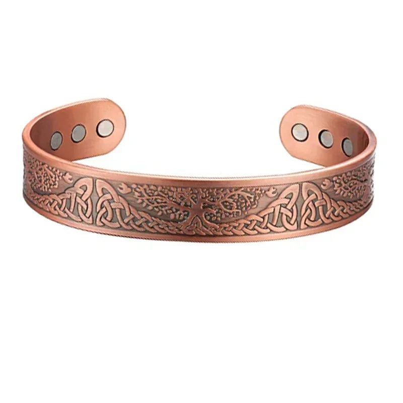 Pulsera magnética de cobre puro para hombres, imanes ajustables para artritis, brazalete para mujeres, terapia, brazaletes de energía para la salud, triangulación de envíos/al por mayor