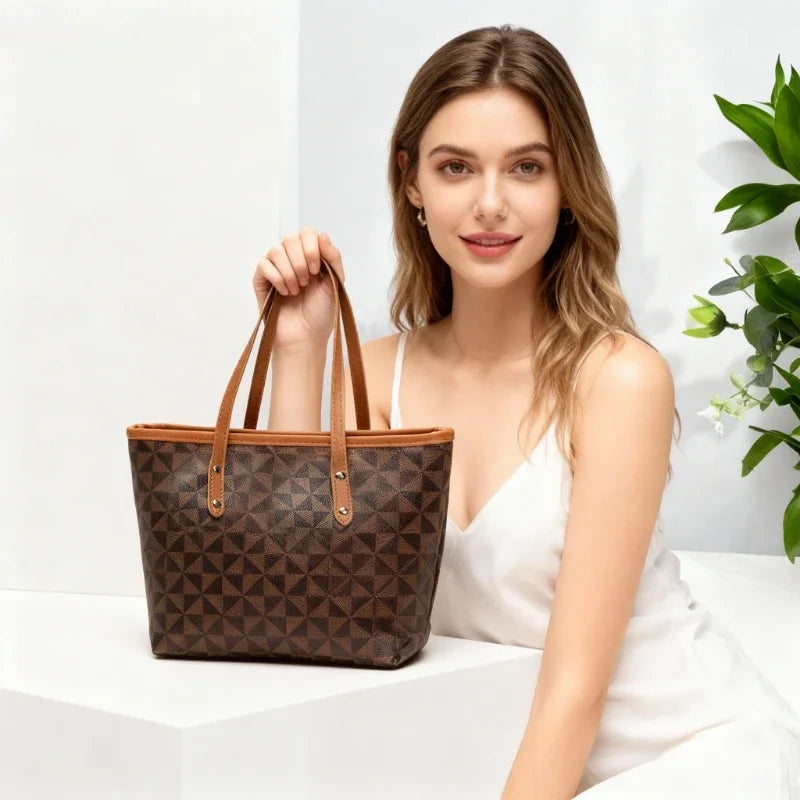 Bolso de Hombro de Gran Capacidad, Bolso de Mano de Cuero PU para Mujer, para Viajes Diarios y Uso Casual, Bolso Tote Versátil