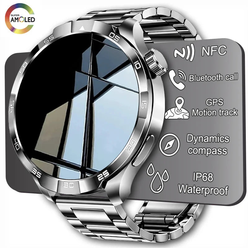 Smartwatch Deportivo con GPS y Brújula – AMOLED 1.85", NFC, IP68, Bluetooth 5.3, 14 Días de Batería