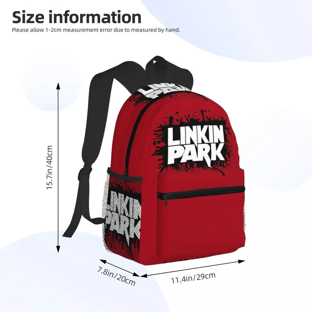 L-Linkin-S P-Park-S Band Mochila para estudiantes Mochila escolar Mochila de viaje para senderismo para niños y niñas Mochila de moda Bolsos de hombro