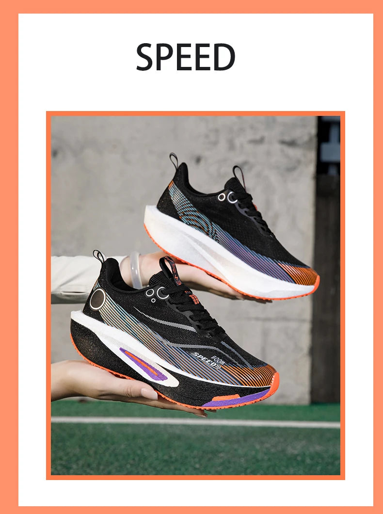 Zapatillas de running con placa de carbono para hombre y mujer, zapatillas profesionales para maratón, transpirables, ligeras, para entrenamiento y carrera en carretera.