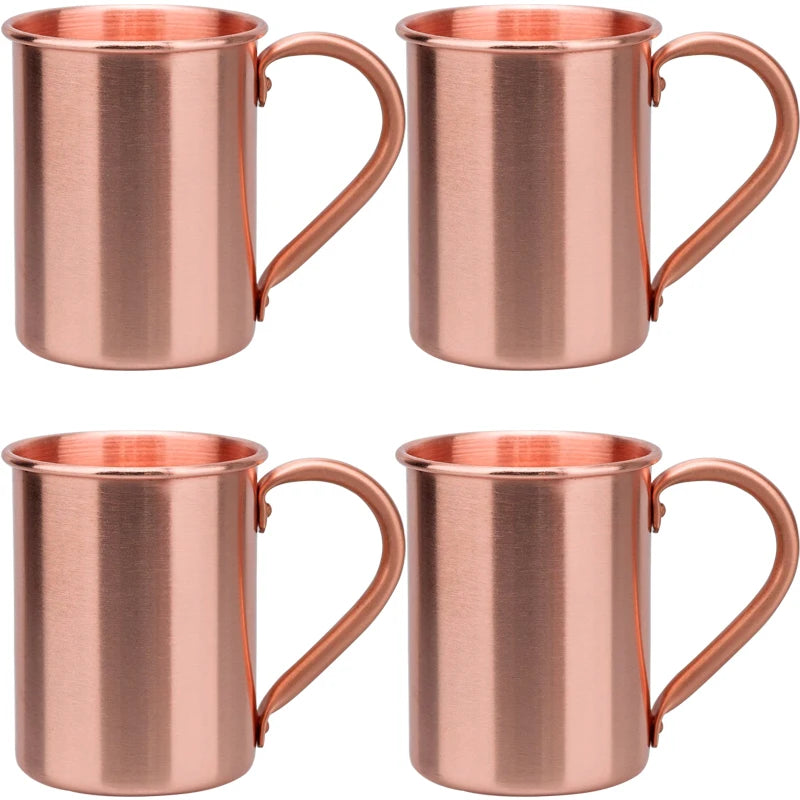 Taza de cobre puro Vintage de 400ml, textura de martillo engrosada, taza de café con leche para desayuno de cobre 100%, vaso de té hecho a mano
