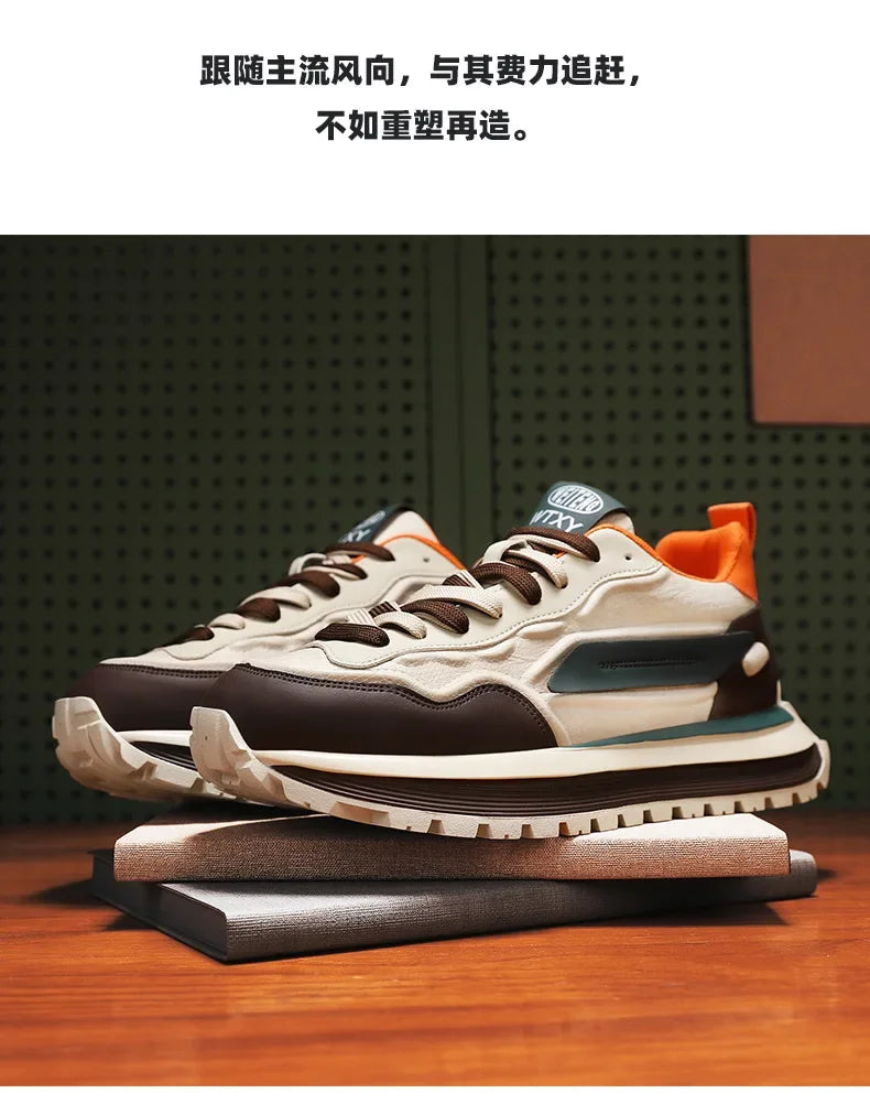 Zapatillas Deportivas Transpirables para Hombre, Primavera 2026, con Suela Suave Antideslizante, Blancas, Modernas, Estilo Casual