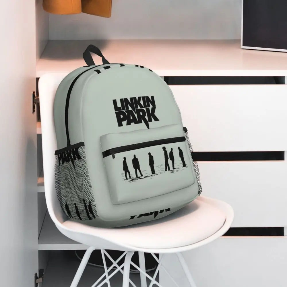 L-Linkin-S P-Park-S Band Mochila para estudiantes Mochila escolar Mochila de viaje para senderismo para niños y niñas Mochila de moda Bolsos de hombro