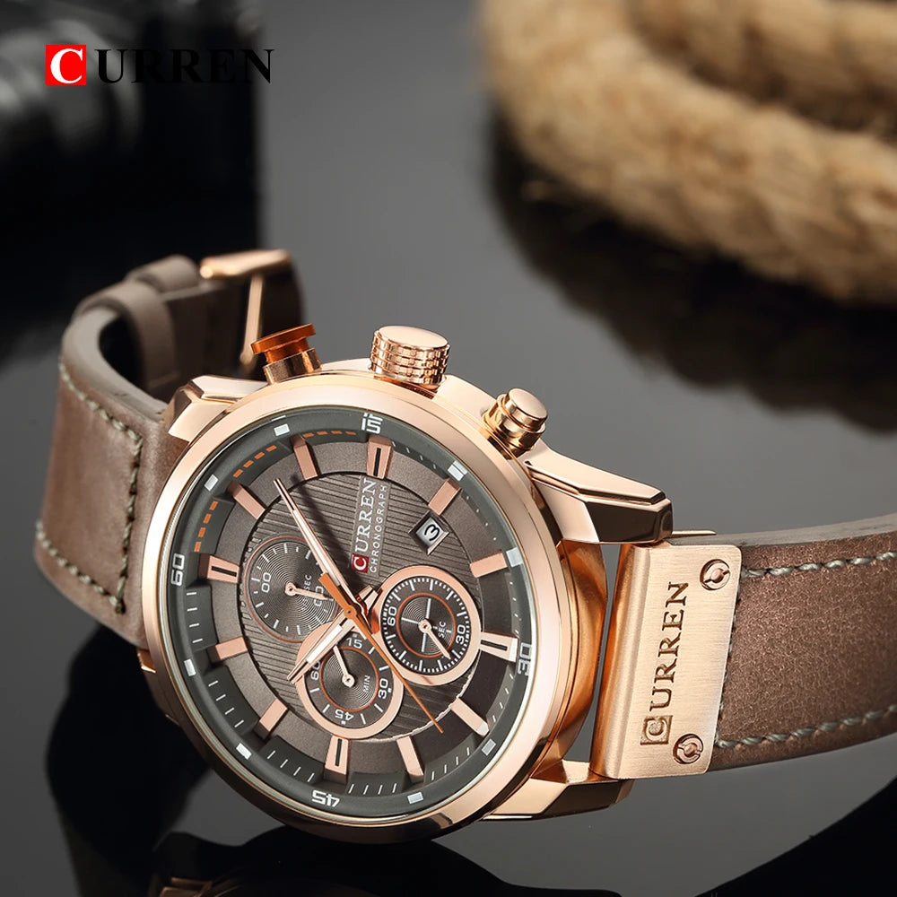 Reloj de Pulsera CURREN 8291 para Hombre, Cronógrafo de Cuarzo, Estilo Casual, Deportivo, Militar, de Moda, para Caballero