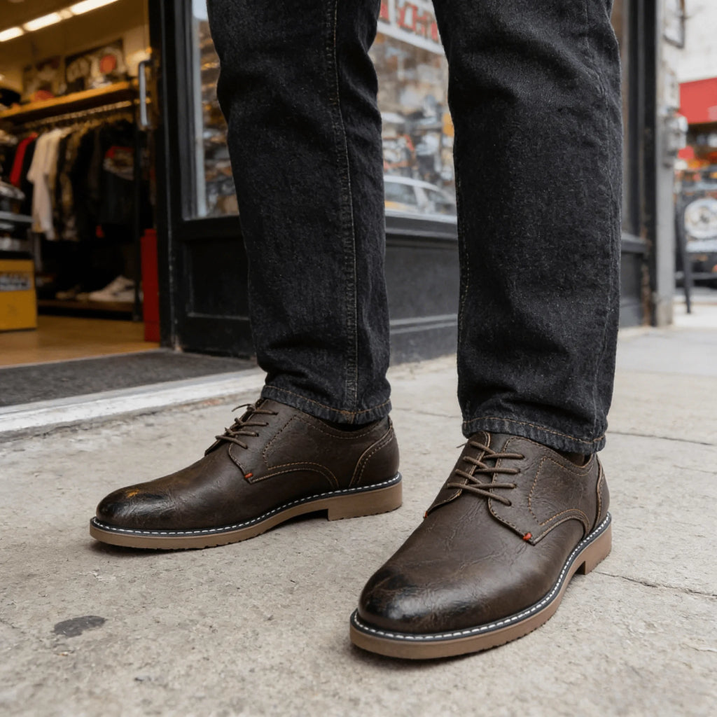 Zapatos de Cuero para Hombre, Cómodos, de Marca, a la Moda 2026