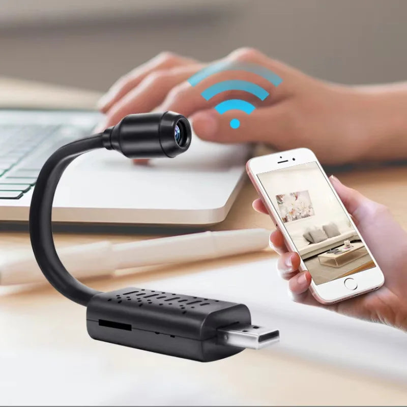 Mini Cámara de Seguridad WiFi 1080P – Visión Nocturna, Detección de Movimiento, Grabación en Bucle